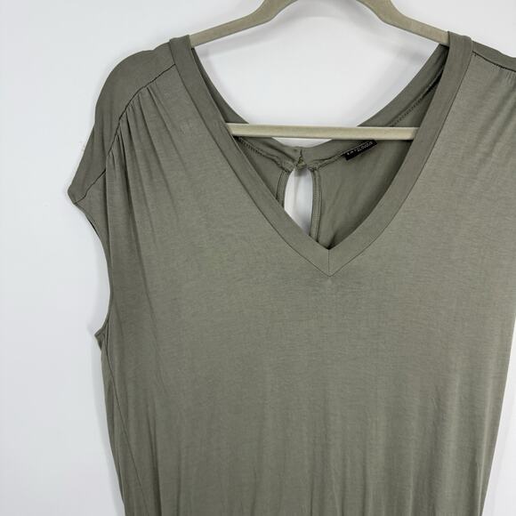 Lascana Venus Romper Short Sleeve V Neck Shorts Women size 8 Green - Picture 3 of 12